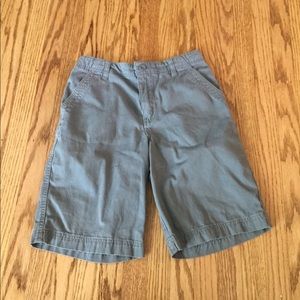 Boys flat front gray shorts
